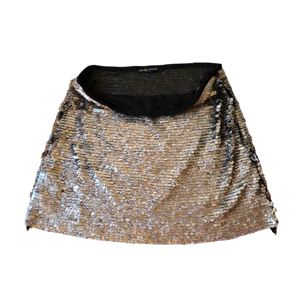 Silver Ice Sequin Skirt